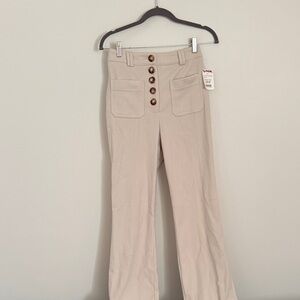House of Harlow 1960 Cream Flare Pants